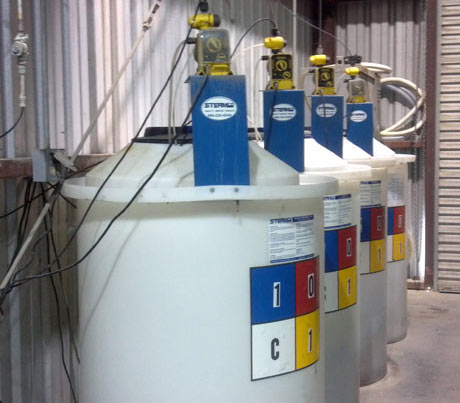 liquid brine drumless delivery tank install