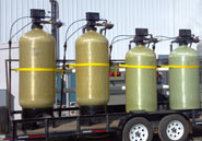 temporary water softener system